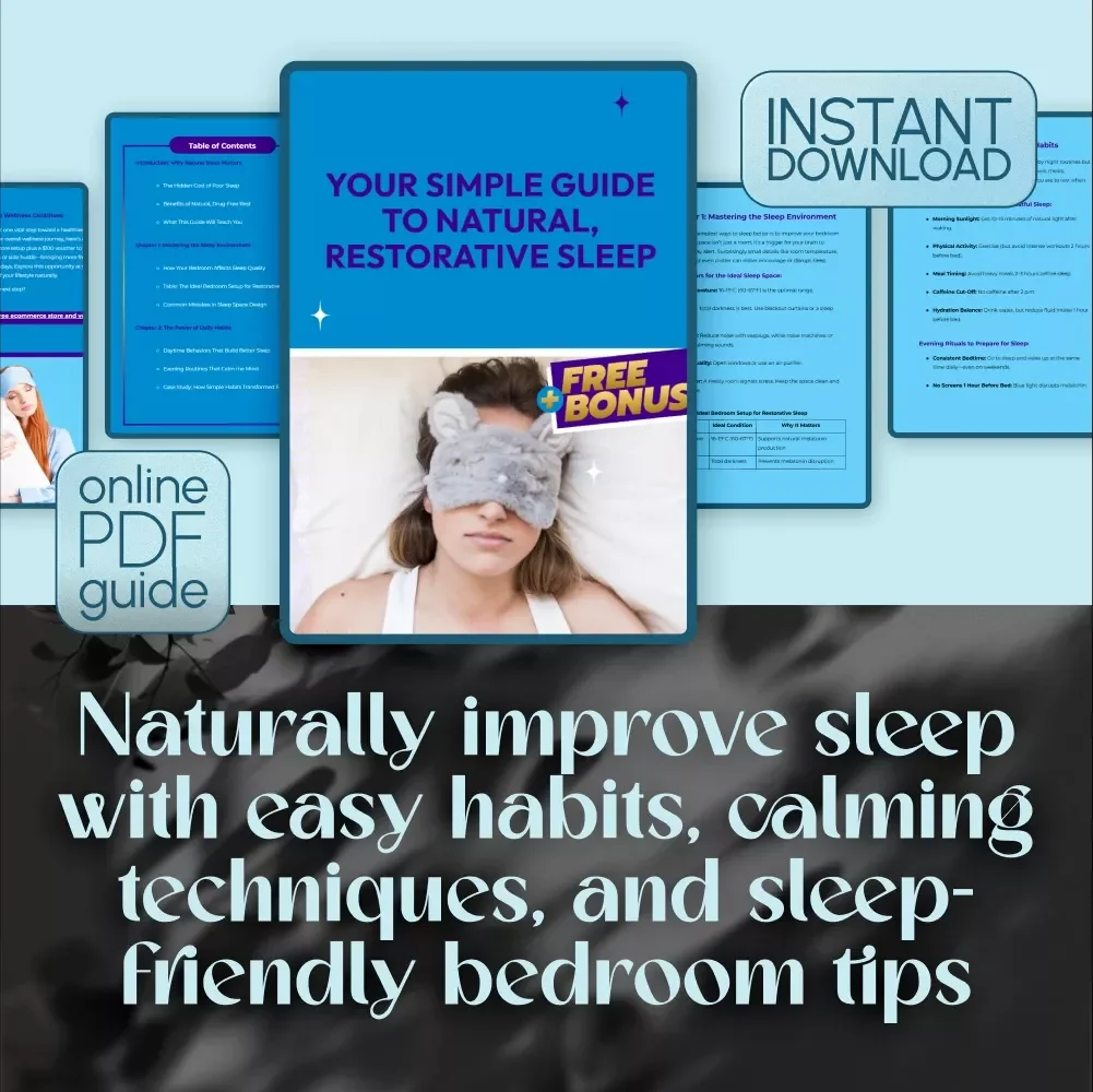 Your Simple Guide to Natural, Restorative Sleep | How to Get Good Sleep Naturally | eBook for Better Rest, Digital Wellness Guide, Instant Download