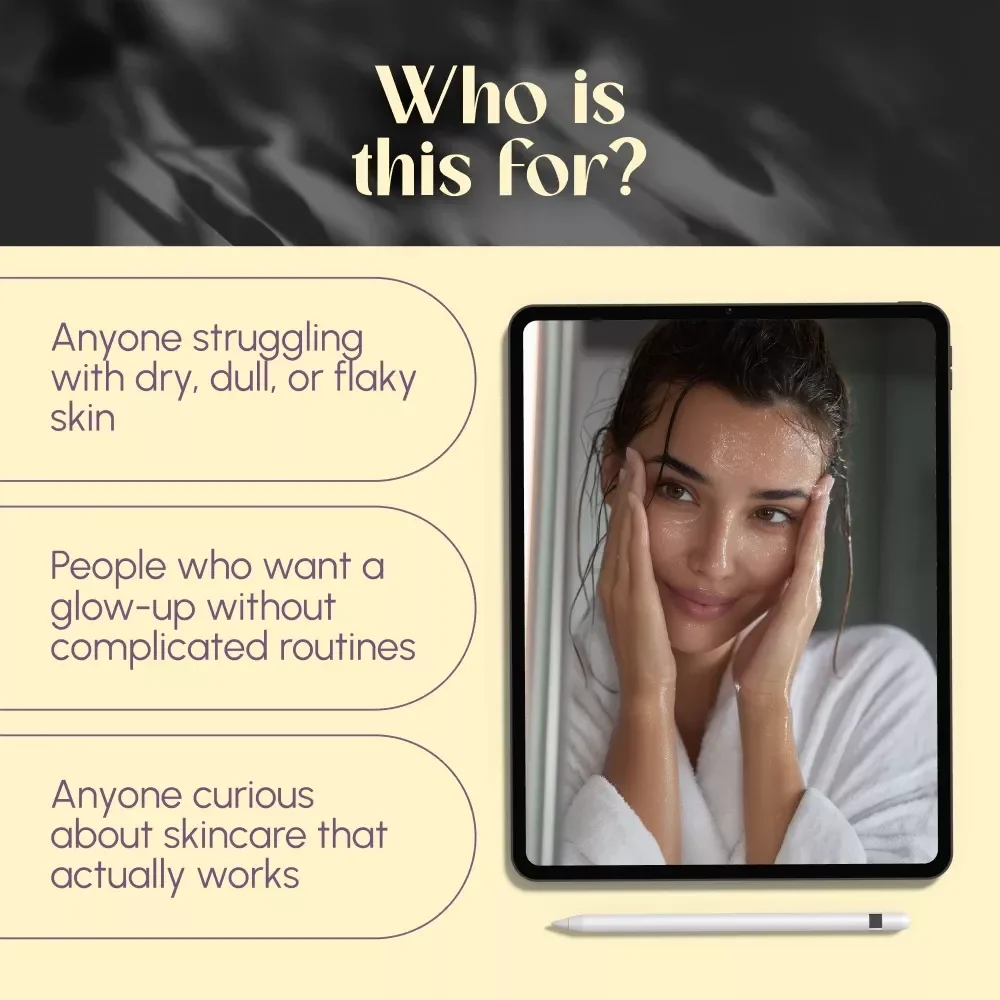 Glow On: Your Simple Guide to Hydrating Skincare – Digital Guide for Glowing Skin, Hydrating Skincare Routine PDF, Self-Care eBook, Skincare Checklist