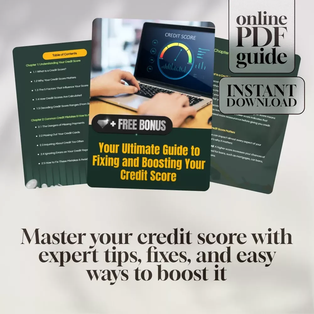 Your Ultimate Guide to Fixing and Boosting Your Credit Score | How to Fix Credit Score Guide | Credit Repair eBook | Instant Digital Download