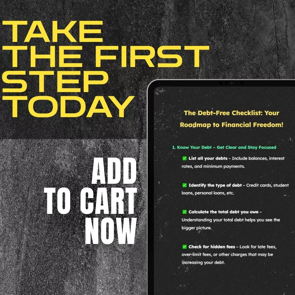 The Debt-Free Checklist: Your Roadmap to Financial Freedom! | Printable How to Pay Off Your Debt Guide | Budget Planner | Debt Payoff Digital Download