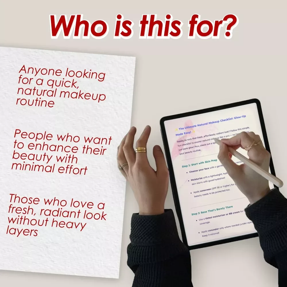 The Ultimate Natural Makeup Checklist: Glow-Up Made Easy – Easy Guide to Natural Makeup for Every Day
