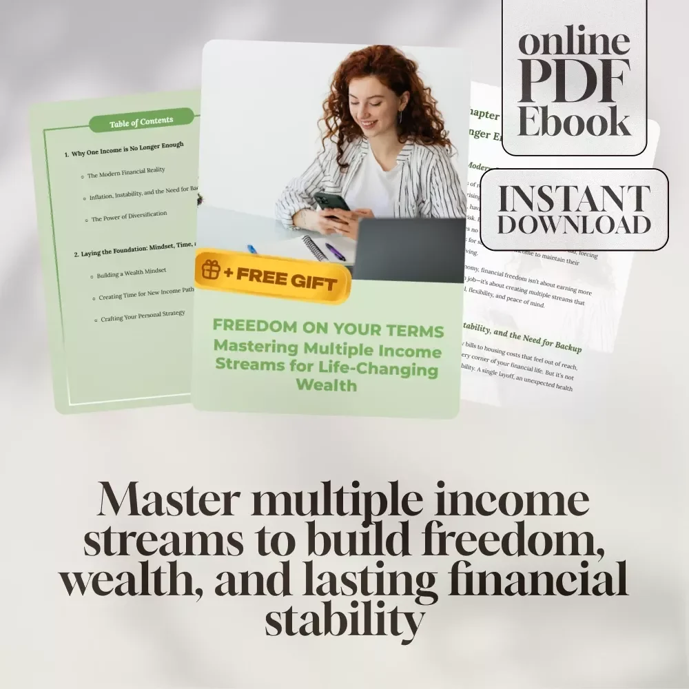Freedom on Your Terms: Mastering Multiple Income Streams fort Life-Changing Wealth | eBook Guide to Building Multiple Income Streams for Financial Freedom