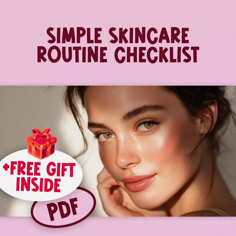 Simple Skincare Routine Checklist | Printable Skincare PDF | Minimalist Daily Skin Care Guide for All Skin Types | Digital Download