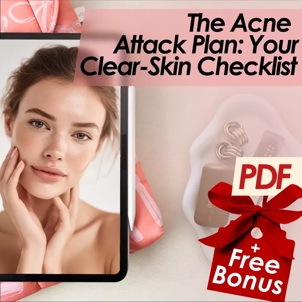 The Acne Attack Plan: Your Clear-Skin Checklist | Printable Skincare Routine for Acne | Digital Download Guide