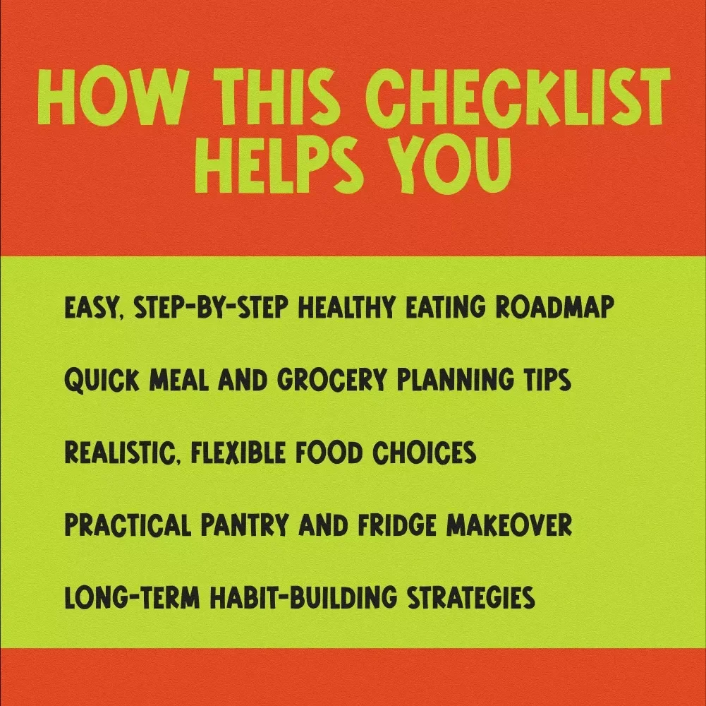 Your Fresh Start Healthy Eating Checklist | Printable Digital Download for Beginners | How to Start Eating More Healthy Guide