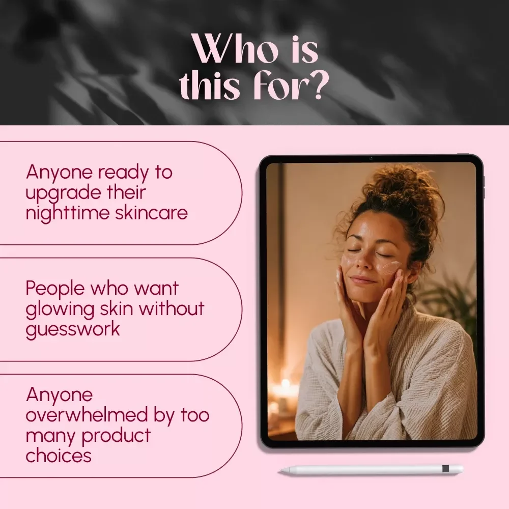 The Complete Guide to Your Night Skincare Routine | Evening Skincare Guide, Night Skincare Routine Checklist, Skin Reset Digital Download