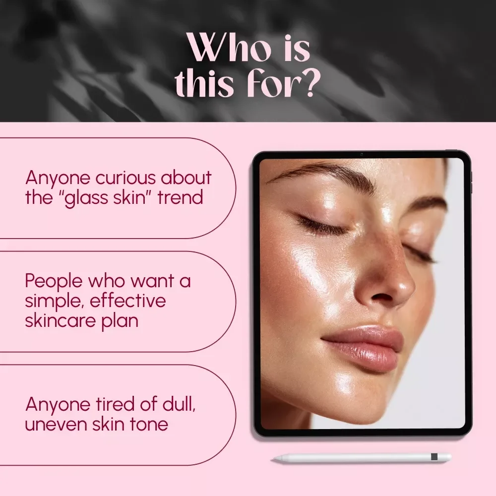 Mirror Skin Magic: Your Step-by-Step Guide to the Glass Skin Glow | Digital eBook + Glass Skin Routine Checklist | K-Beauty Glow Guide