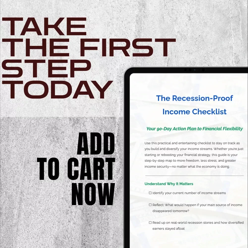 The Recession-Proof Income Checklist – How to Diversify Income in Recession | Digital Download