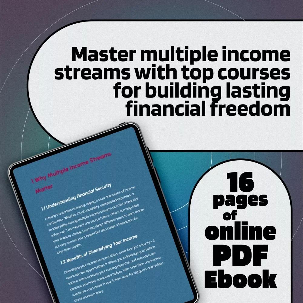 Your Ultimate Course Guide to Financial Freedom | Learn Multiple Income Streams | eBook for Active & Passive Income Courses
