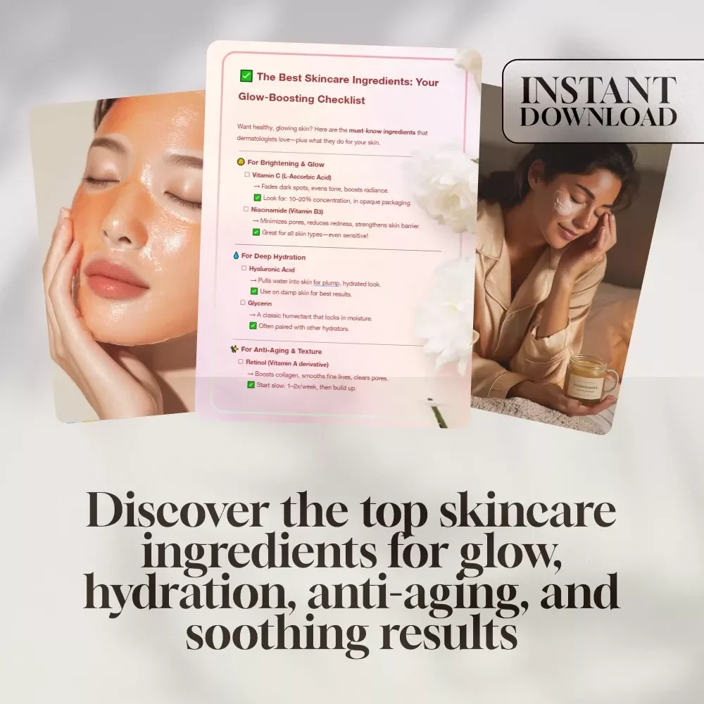 The Best Skincare Ingredients: Your Glow-Boosting Checklist | Skincare Ingredients Guide | Best Skincare Ingredients for Radiance & Anti-Aging