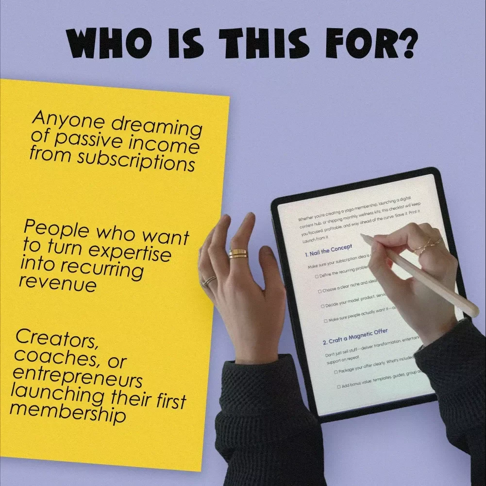 The Recurring Riches Launch Checklist – Your Step-by-Step Guide to Building a Profitable Subscription-Based Income Model (Digital Download)