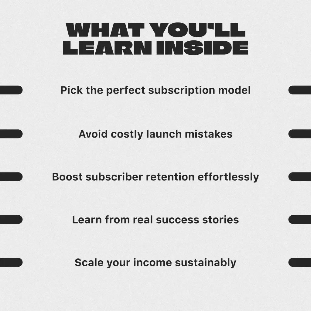 Subscribed to Success: The Smart Way to Build Subscription-Based Income | Ultimate Guide to Subscription-Based Income Models | Digital Download
