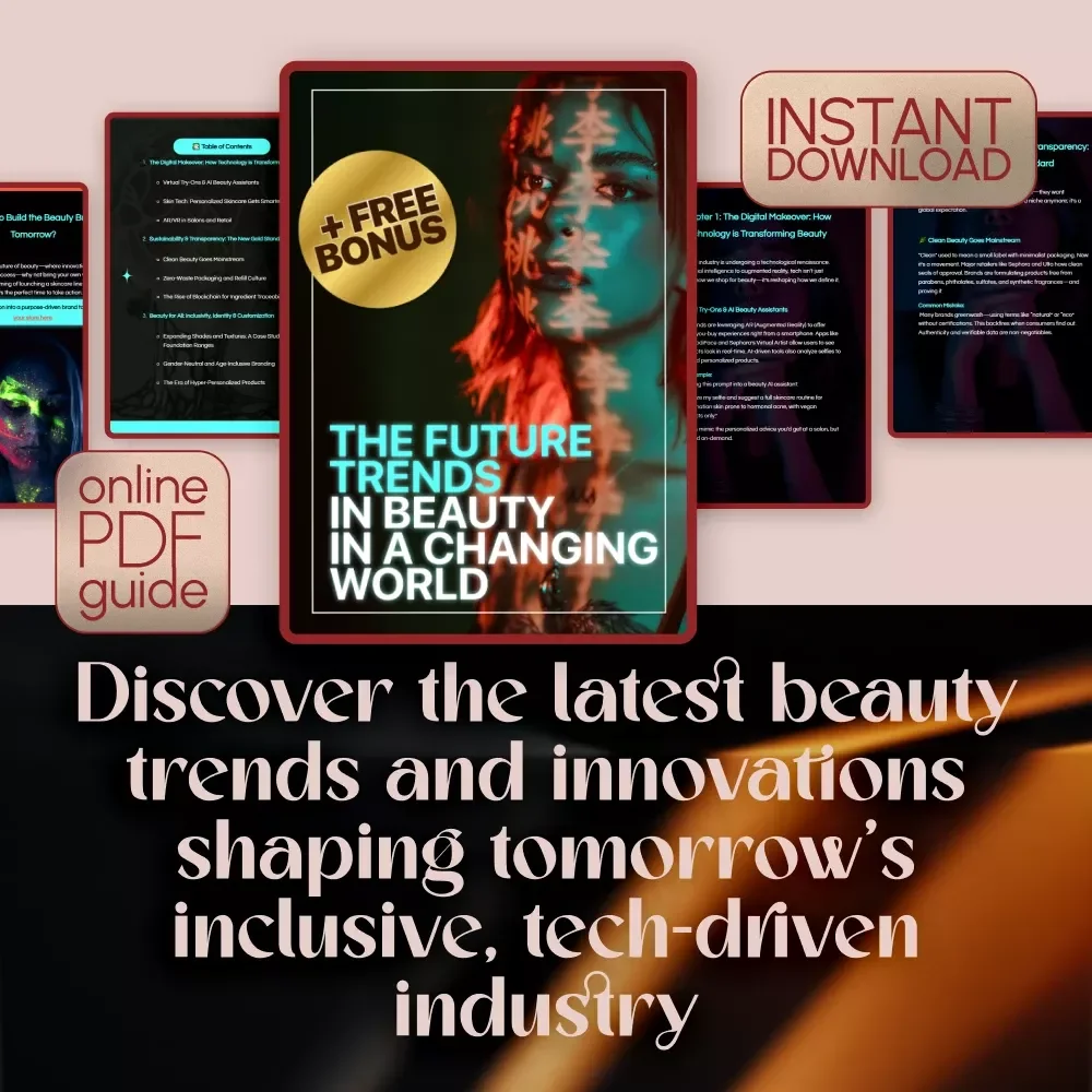 The Future Trends in Beauty in a Changing World | Digital Guide on Future Trends in Beauty Industry, Skin Tech, Clean Beauty & AI Tools