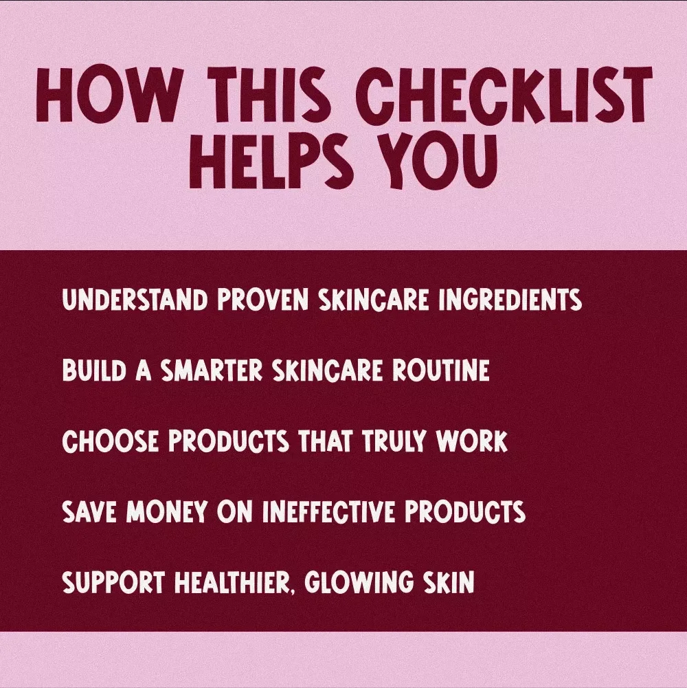 Science-Based Skincare Ingredients: Your Easy Checklist | Printable Guide to Effective Skin Care Ingredients
