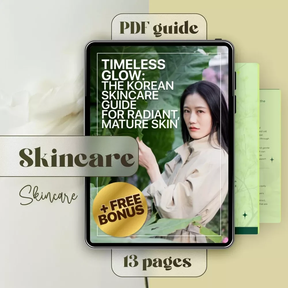 Timeless Glow: The Korean Skincare Guide for Radiant, Mature Skin | Best Korean Skincare for Mature Skin | Digital Skincare eBook & Routine Checklist