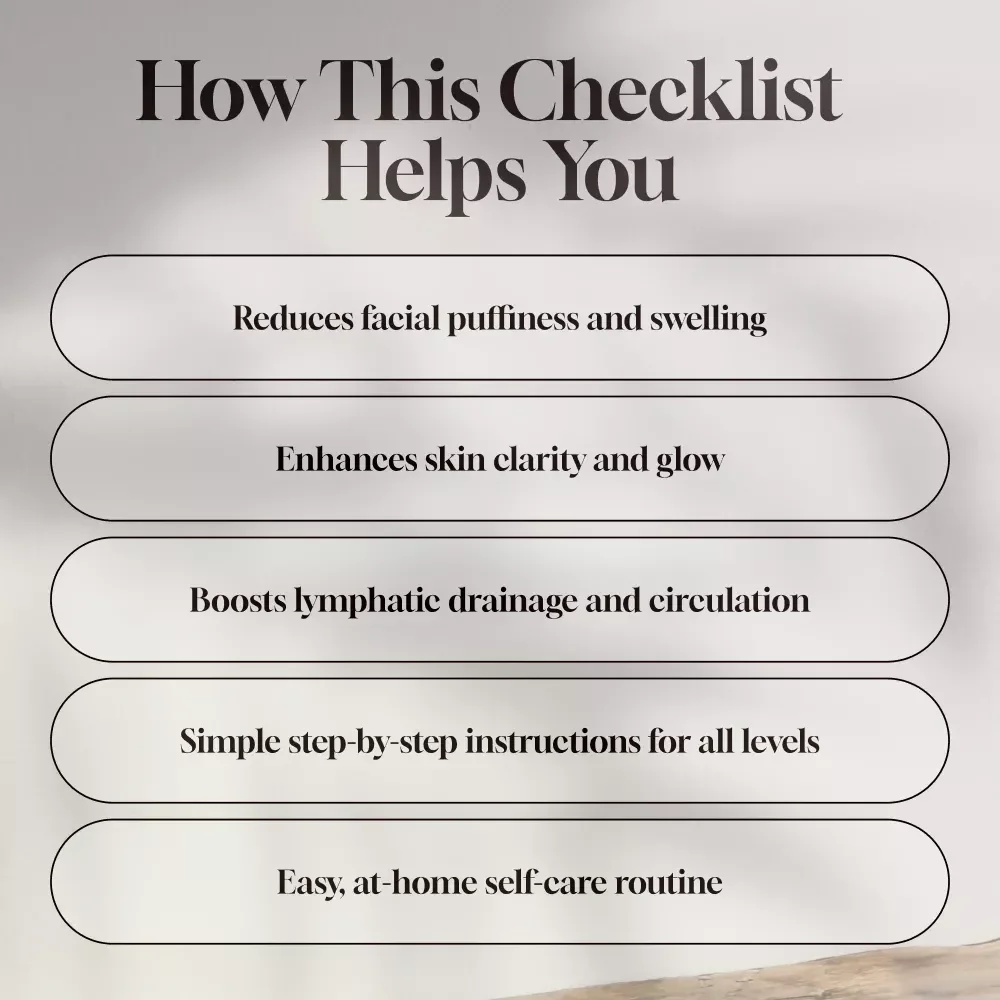Gua Sha for Lymphatic Drainage: Easy Checklist - Step-by-Step Guide for Clearer Skin & Improved Circulation