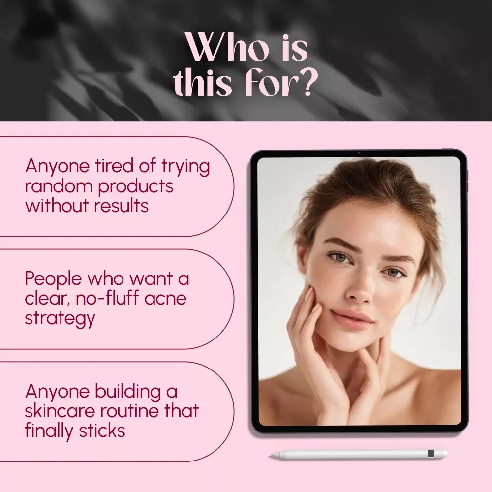Clear Skin Blueprint: A Simple Guide to Managing Acne the Smart Way | Skincare Routine for Acne Prone Skin | Digital Download eBook Guide