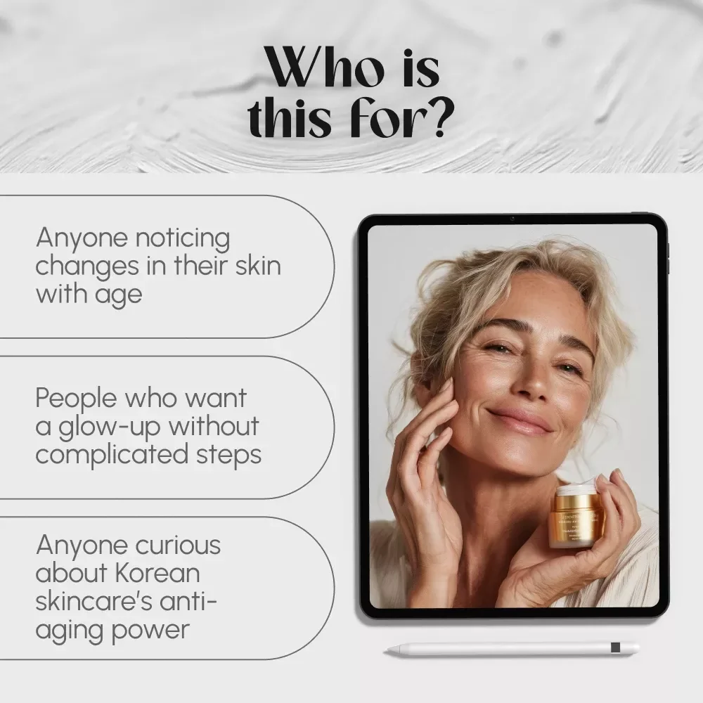 Glow Through the Years: Your Guide to Korean Skincare for Aging Skin | Best Korean Skincare for Aging Skin | Digital Guide, eBook, Skincare Checklist for Mature Skin