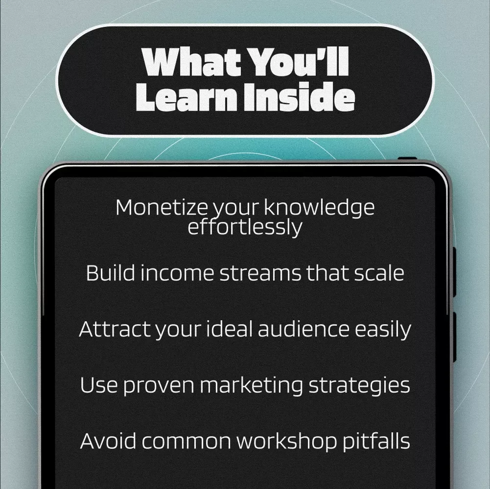 Workshop Wealth: How to Build Passive Income by Teaching What You Know – Passive Income Guide eBook for Workshops, Digital Download, Teach Online for Income