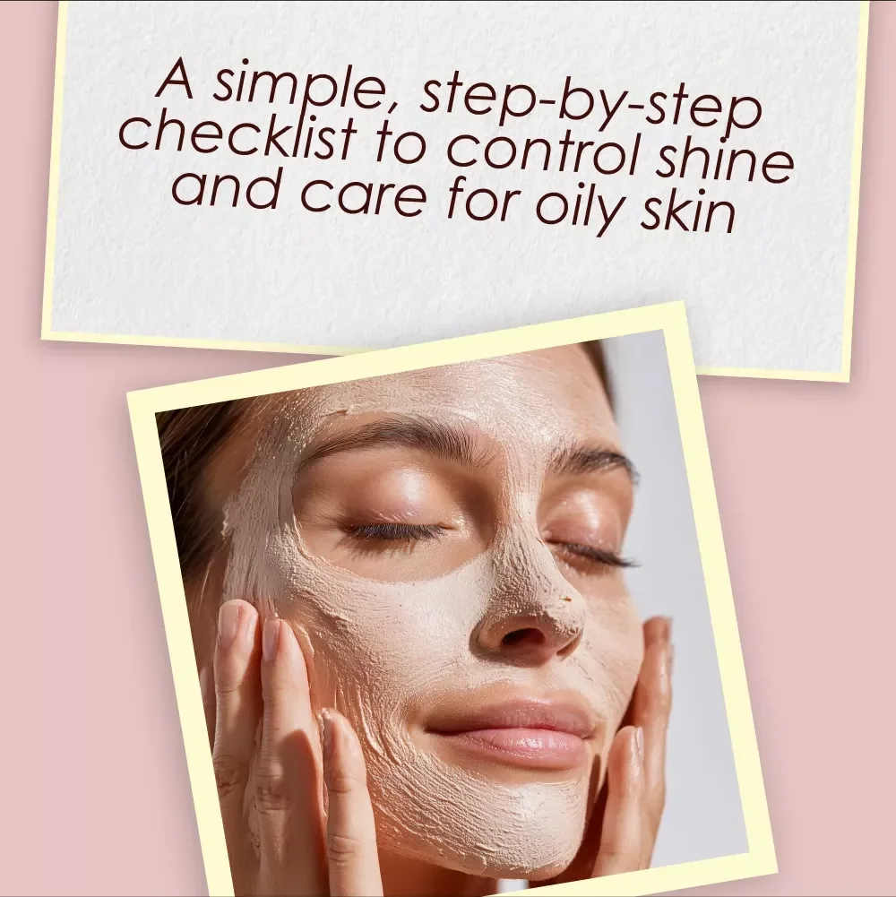 Shine-Free & Fresh: The Skincare Checklist for Oily Skin | Printable Self-Care Guide | Digital Download for Balanced & Healthy Skin