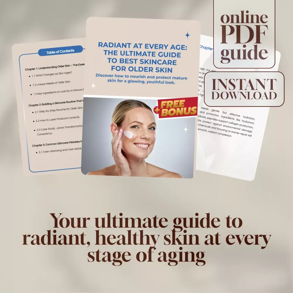 Radiant at Every Age: The Ultimate Guide to Best Skincare for Older Skin | Mature Skin Care eBook | Anti-Aging Routine Checklist | Digital Download
