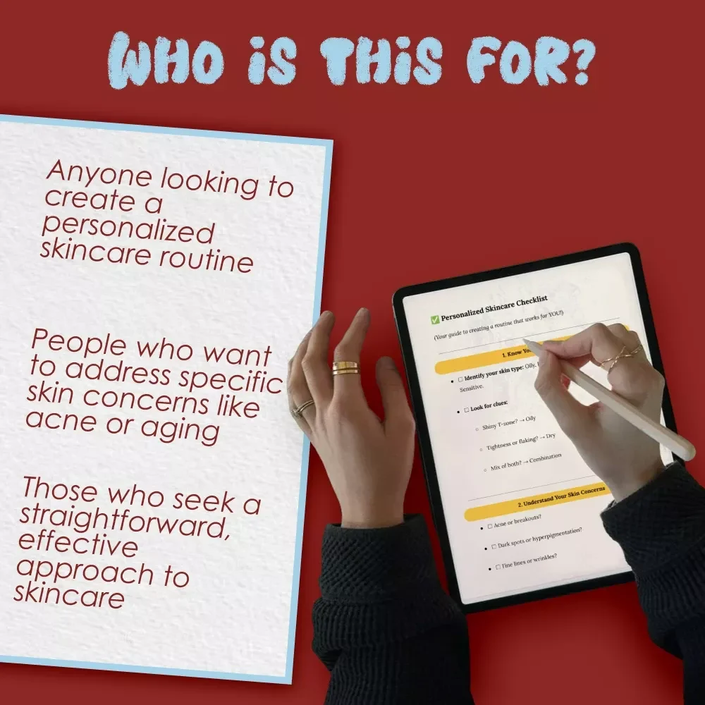 Personalized Skincare Checklist | Tailored Skincare Routine with Expert Advice