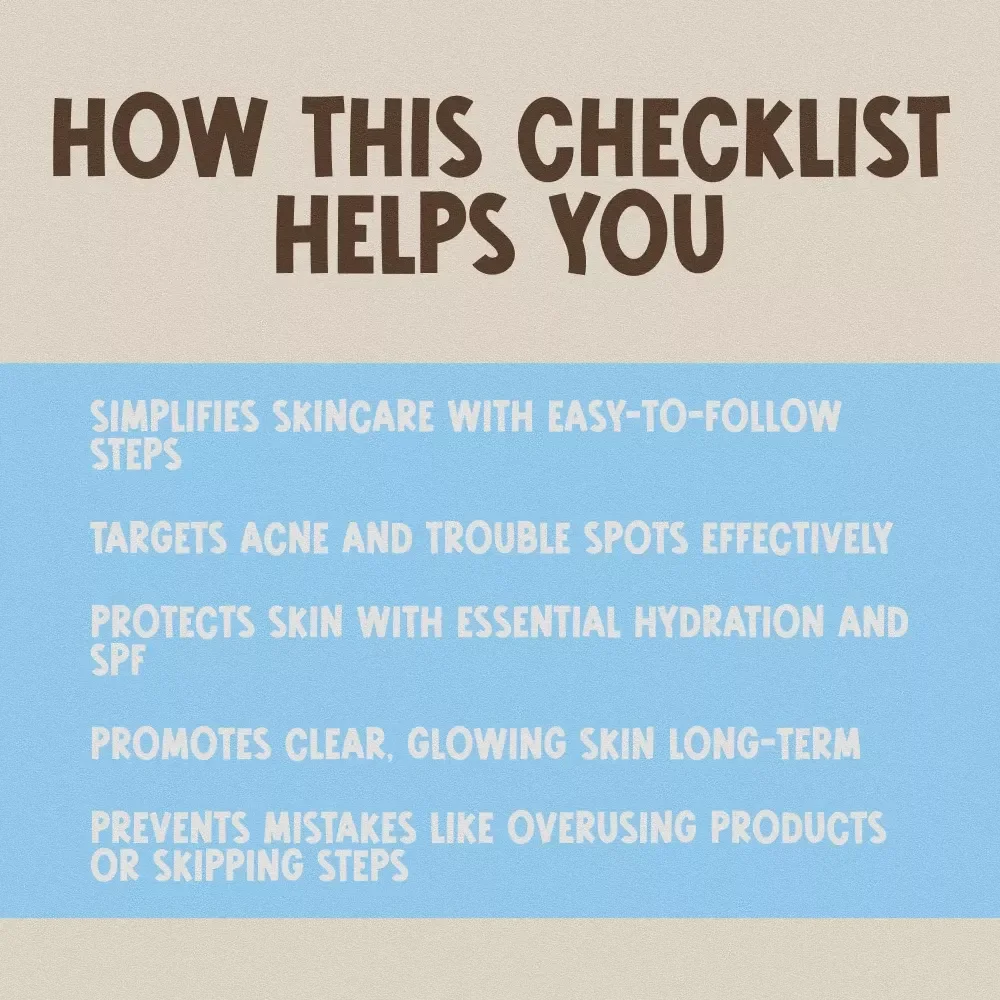 Clear Skin Skincare Routine Checklist - Your Step-by-Step Guide to Healthy, Glowing Skin
