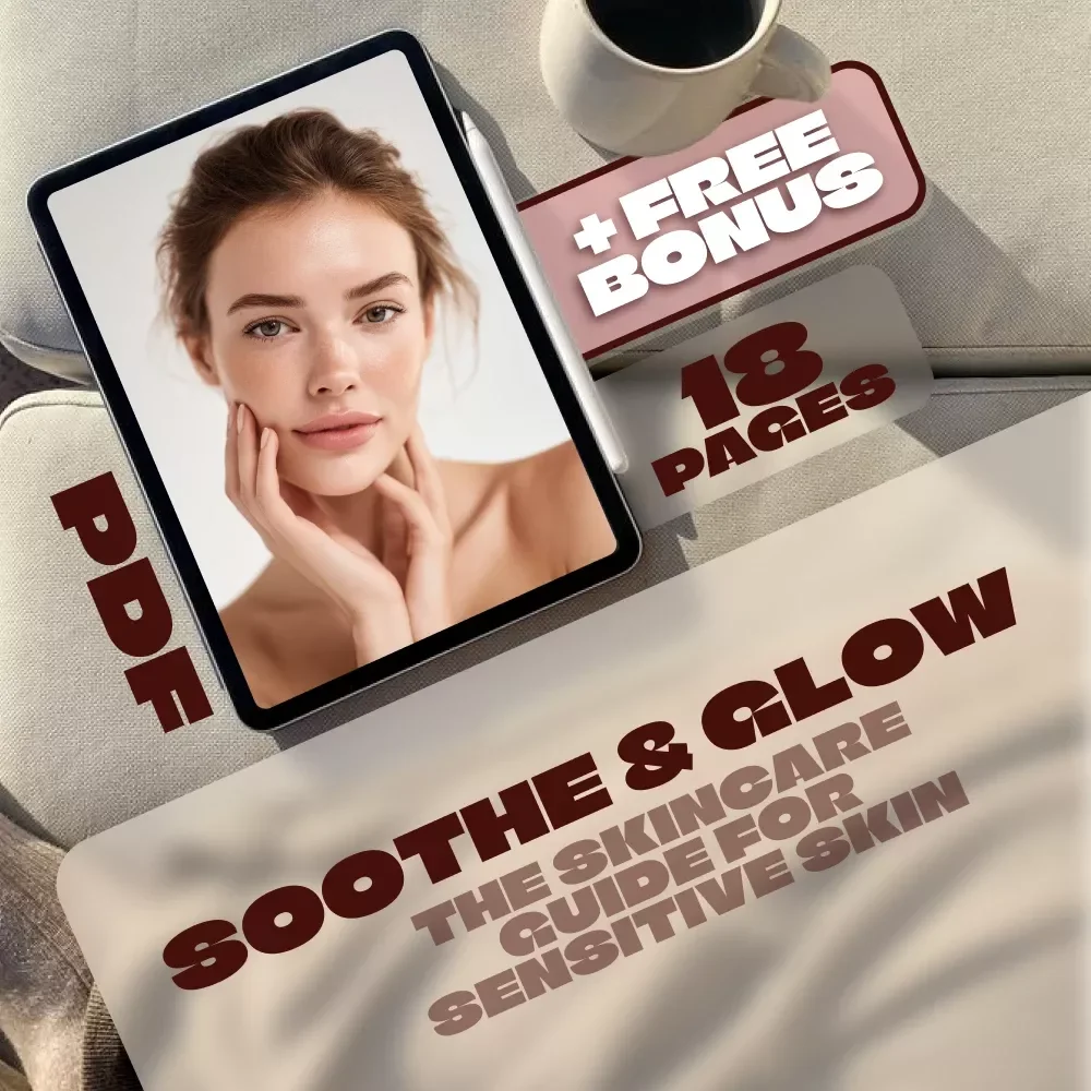 Soothe & Glow: The Skincare Guide for Sensitive Skin | Best Skincare for Sensitive Skin eBook, Digital Download Guide, Skin Routine Checklist