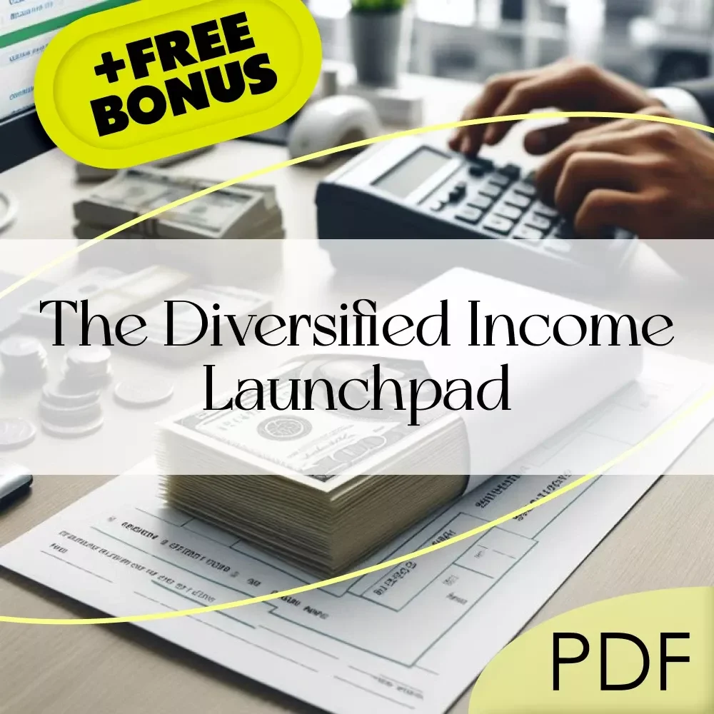 The Diversified Income Launchpad | Checklist for Creating Diversified Income Sources | Passive Income Planner PDF