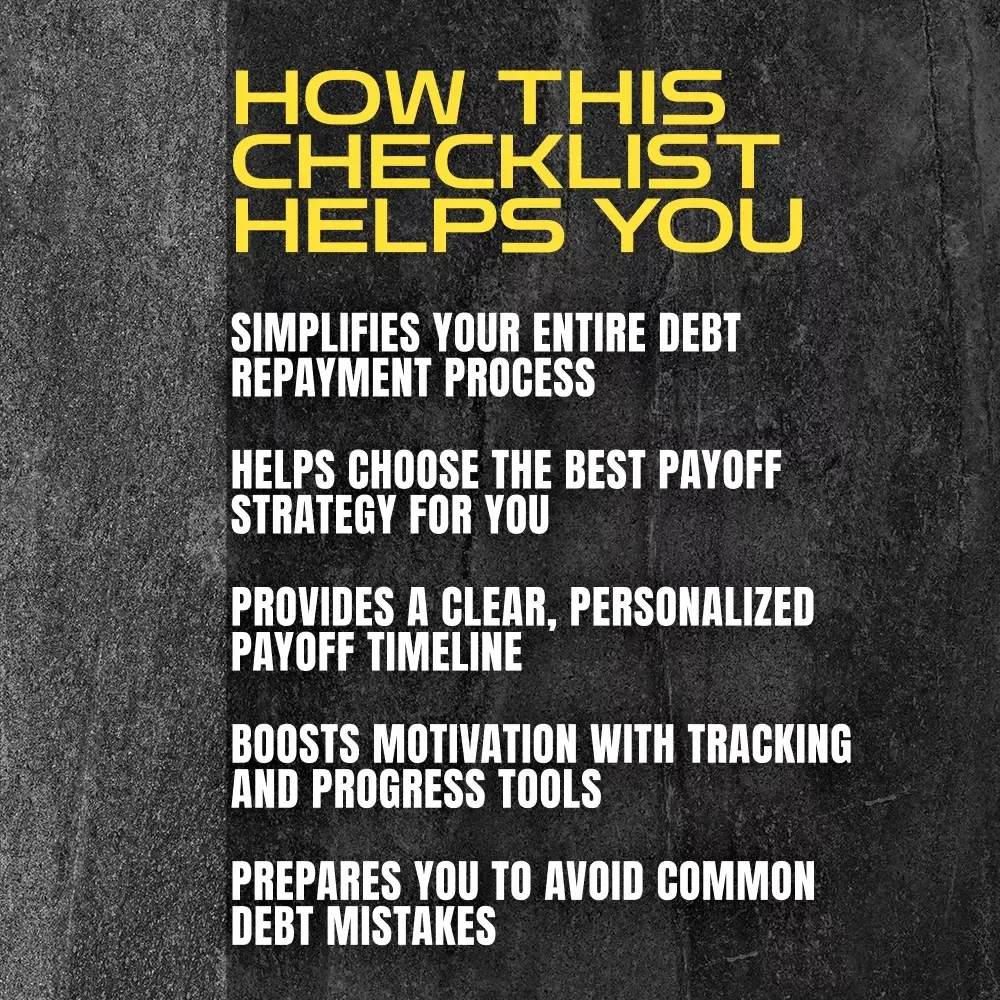 Debt Payoff Success: Your Simple Roadmap to Financial Freedom | Checklist + Debt Payoff Calculator Guide | Digital Download for Financial Planning