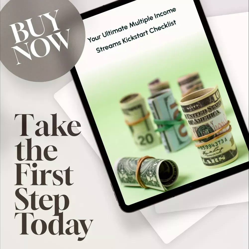 Your Ultimate Multiple Income Streams Kickstart Checklist | Digital Download for Millennials | Passive Income Printable PDF