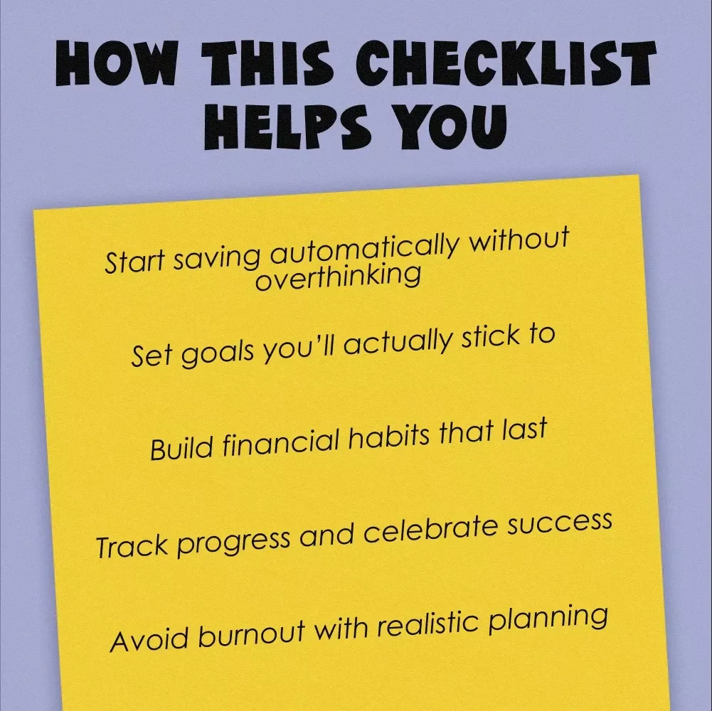 Pay Yourself First: Your Step-by-Step Savings Checklist | Budgeting Rule Guide | Digital Download Financial Checklist