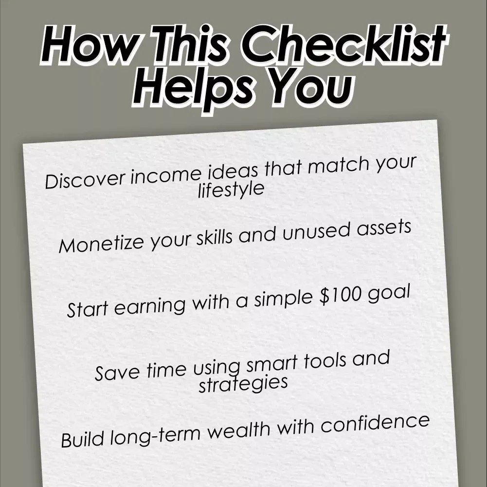The Diversified Income Launchpad | Checklist for Creating Diversified Income Sources | Passive Income Planner PDF
