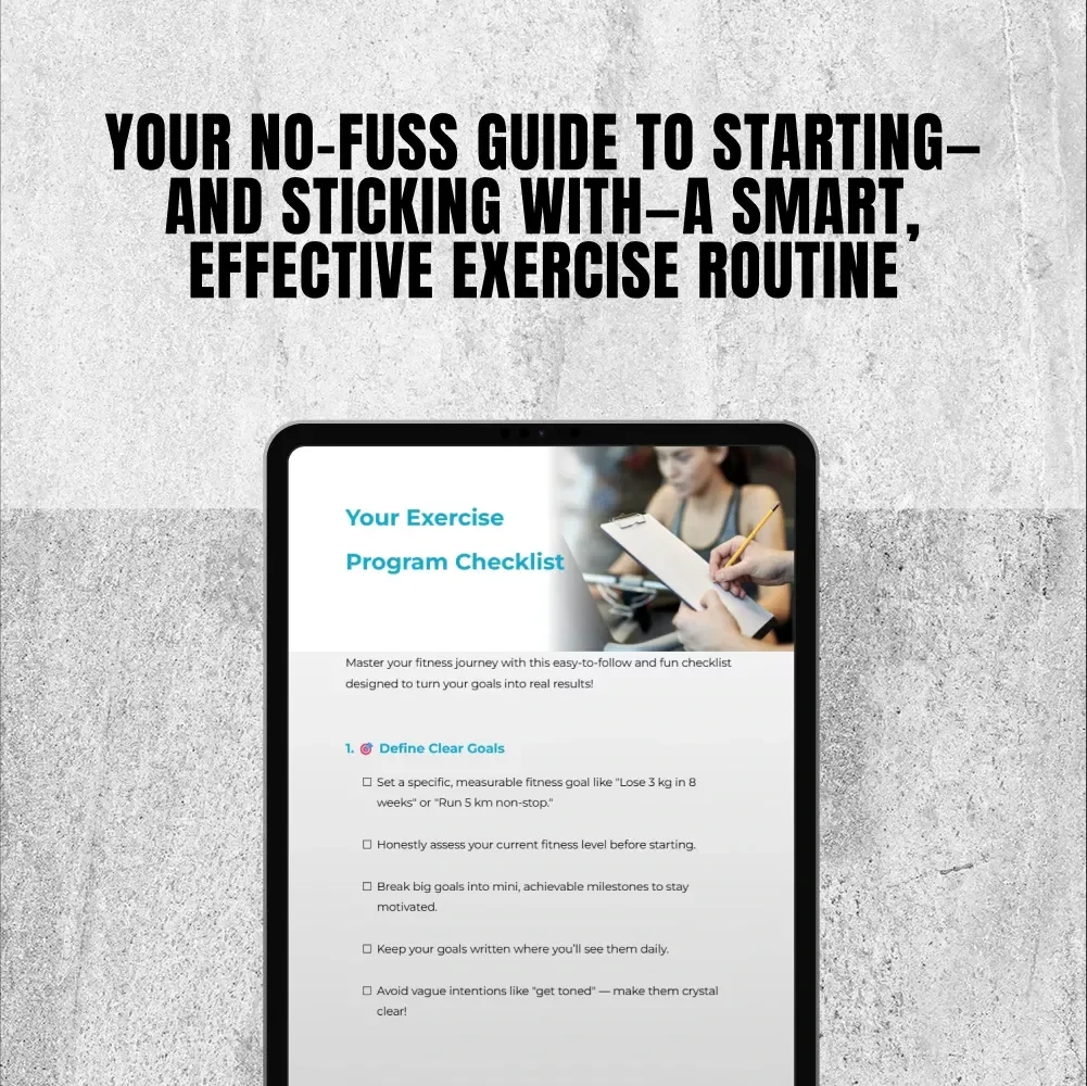 Your Exercise Program Checklist | Digital Download for How to Create an Exercise Program | Fitness Planner Checklist for Beginners