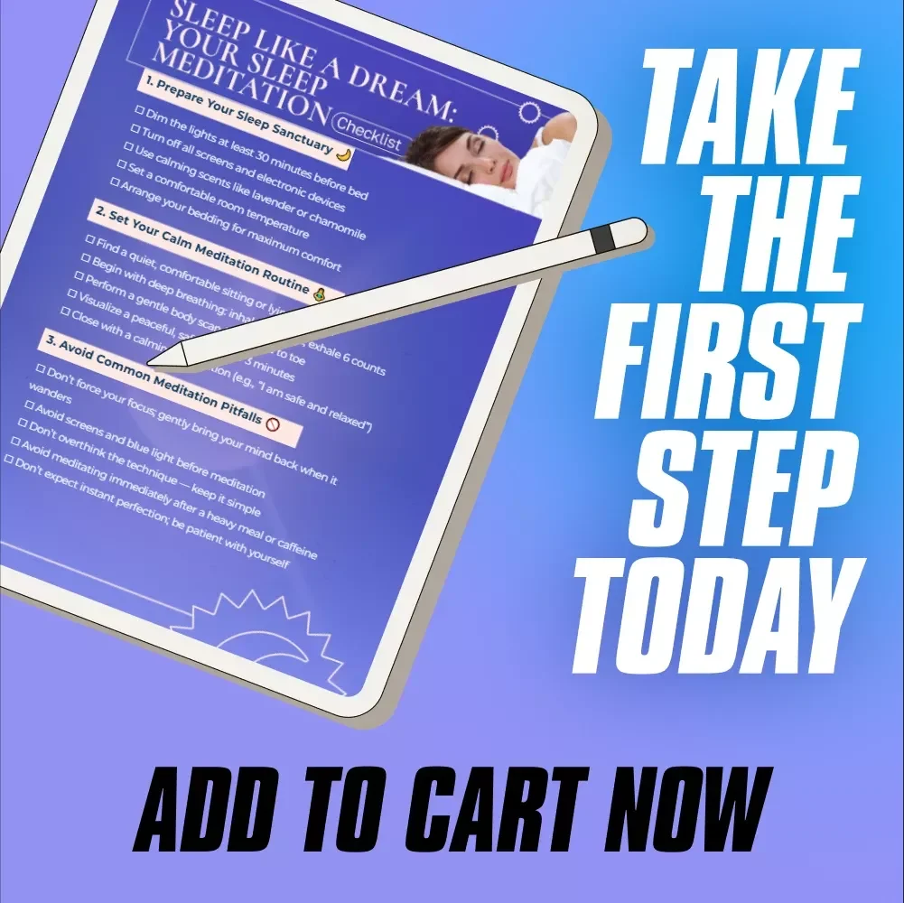 Sleep Like a Dream: Your Sleep Meditation Checklist | Calm Sleep Meditation Guide | Digital Download for Relaxation & Better Rest