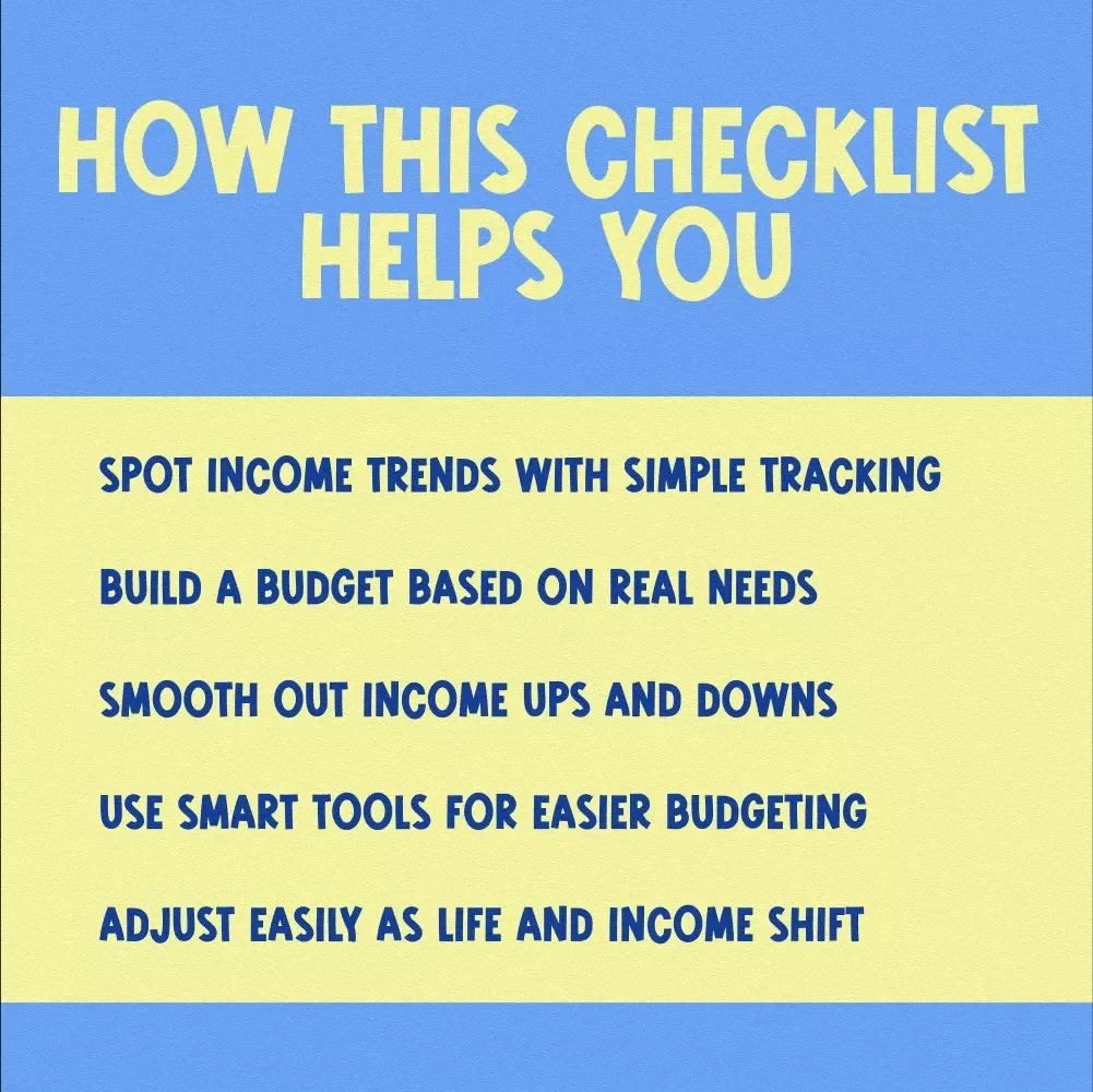 Riding the Income Waves: Fluctuating Income Budget Checklist — How to Create a Budget When Your Income Fluctuates | Digital Budgeting Guide