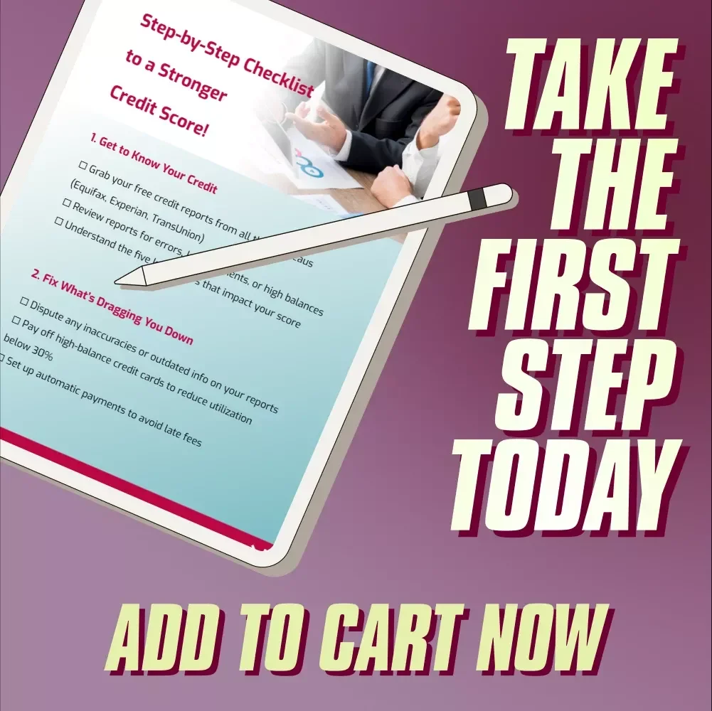 Step-by-Step Checklist to a Stronger Credit Score | Printable Credit Repair Guide | How Do You Raise Your Credit Score Checklist | Instant Download