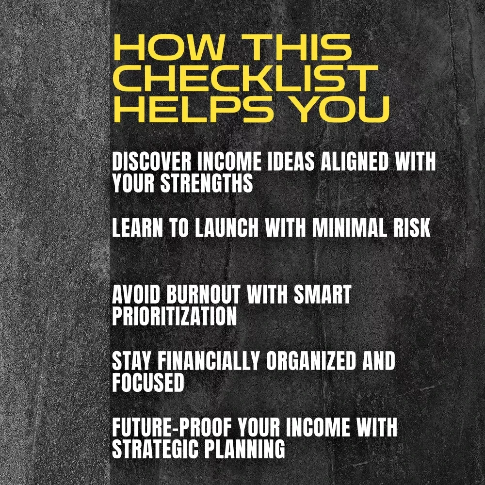Your Game Plan for Mastering Multiple Income Streams | Entrepreneur Checklist for Building Multiple Income Streams