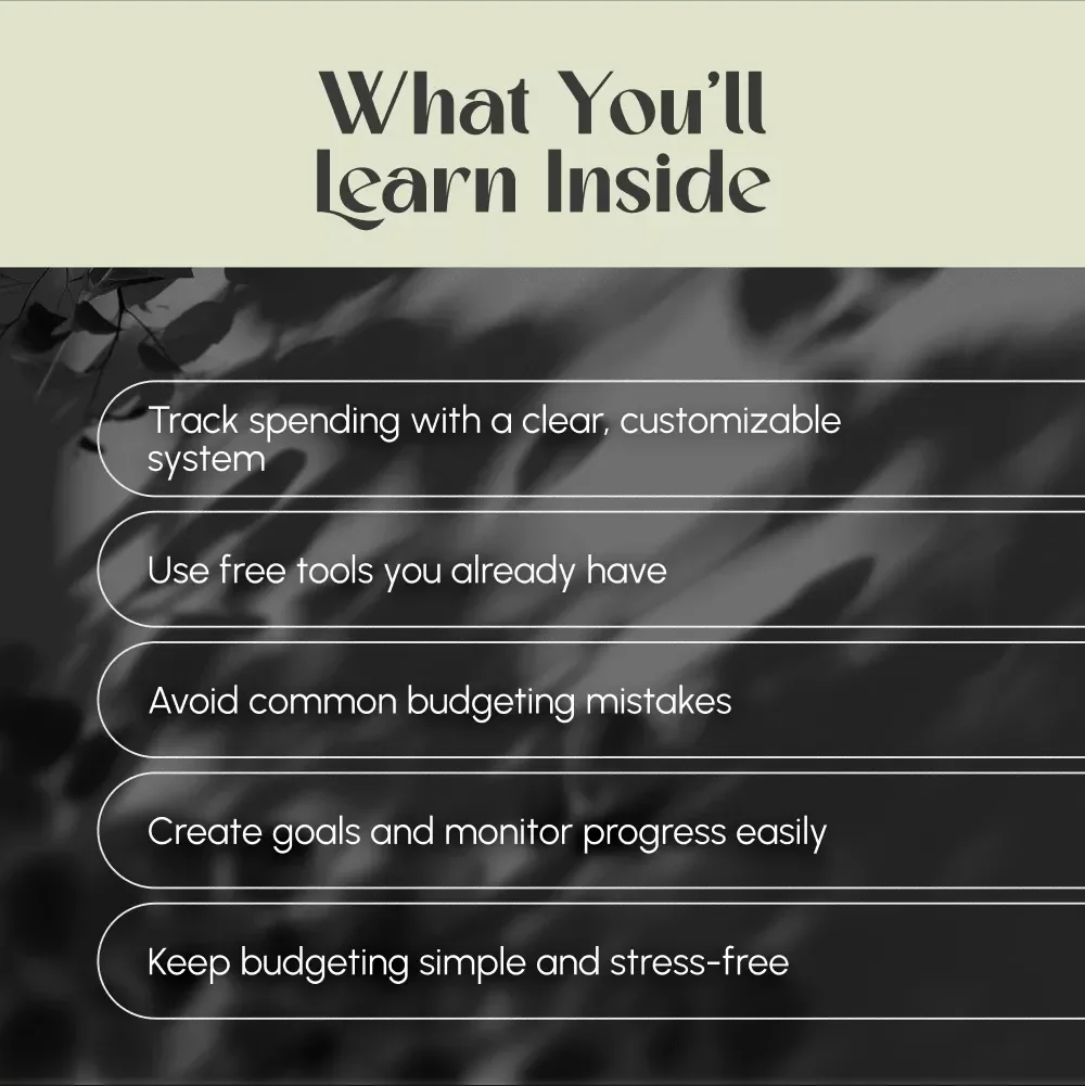 Your No-Stress Guide to Building a Free Budget Spreadsheet | How to Create a Budget Spreadsheet Free | Budget Planner Guide Digital Download