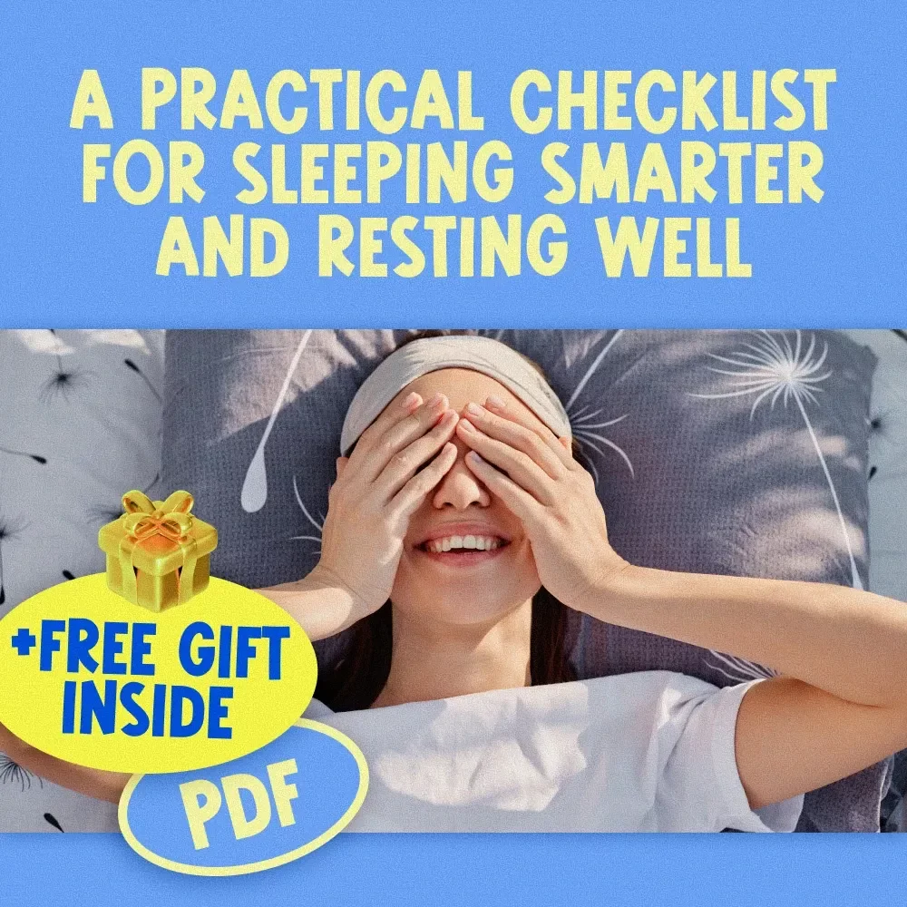 A Practical Checklist For Sleeping Smarter And Resting Well | How to Get More Restful Sleep | Digital Sleep Checklist, eBook, Instant Download