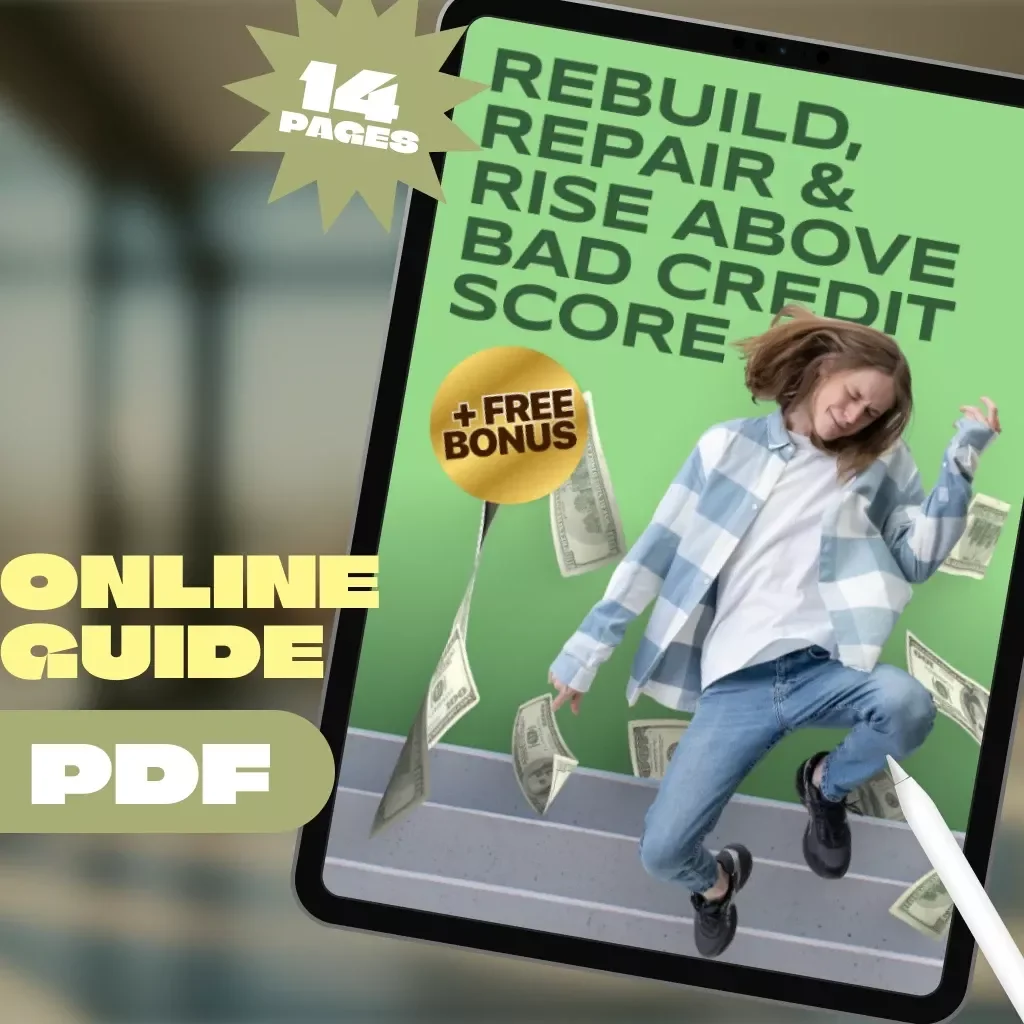 Rebuild, Repair & Rise Above Bad Credit Score | Digital Guide to Fix Bad Credit | Credit Score Recovery eBook & Checklist | How to Fix Bad Credit Score PDF