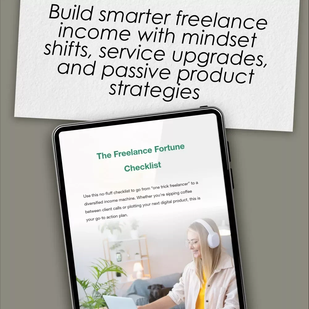 The Freelance Fortune Checklist | Income Diversification Guide for Freelancers | Digital Download for Expanding Freelance Income Streams