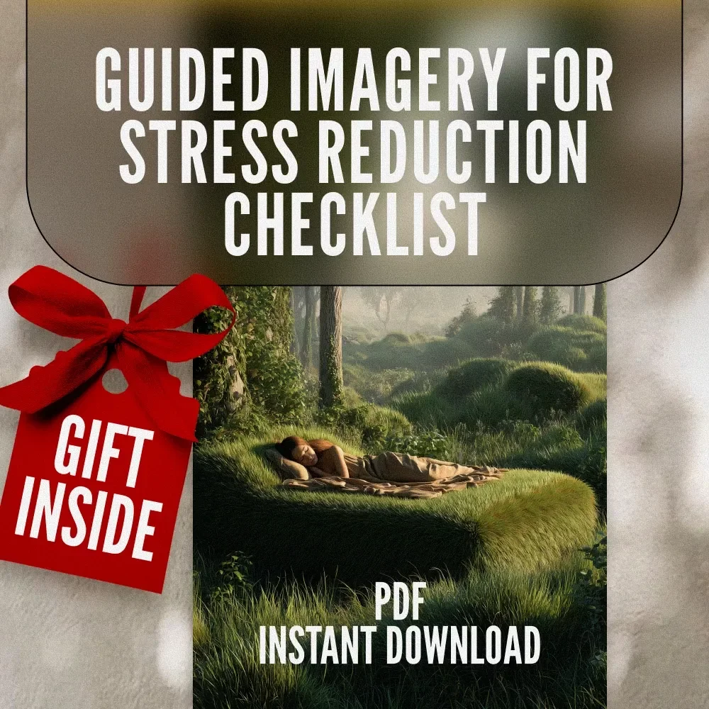 Guided Imagery for Stress Reduction Checklist – Printable Mindfulness Tool, Relaxation Self-Care Digital Download, Guided Imagery for Stress Reduction PDF