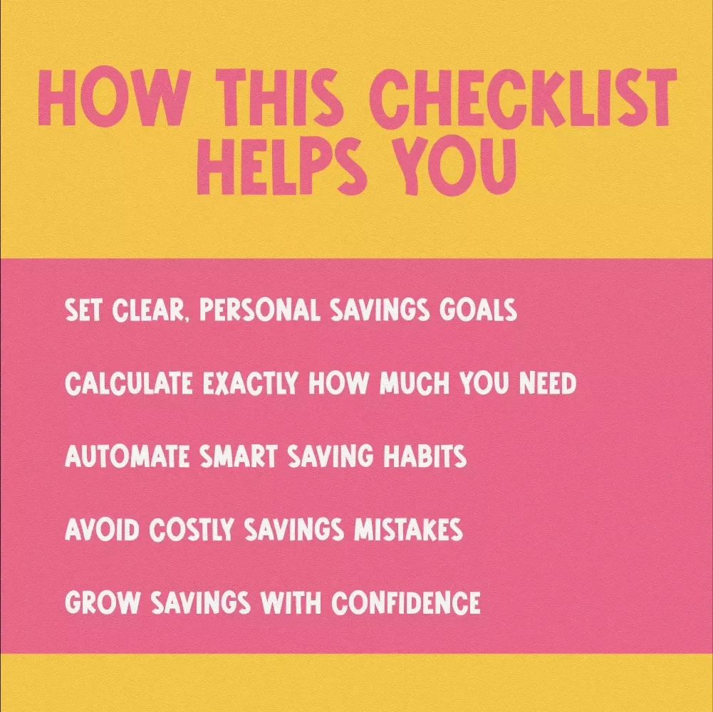 Your Ultimate Savings Cushion Checklist | How Much to Have in Savings Account Guide | Digital Download Checklist for Smart Savings Goals