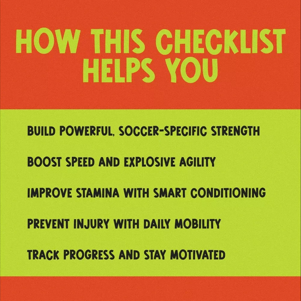 A Simple Checklist To Score Success In The Soccer Gym | Soccer Gym Workout Plan | Digital Fitness Checklist for Soccer Players