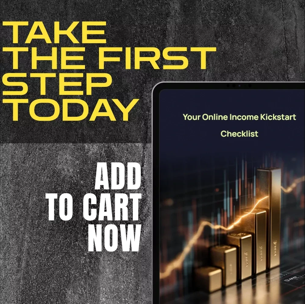 Your Online Income Kickstart Checklist | Beginner-Friendly Online Business Income Streams Guide | Printable & Digital Download