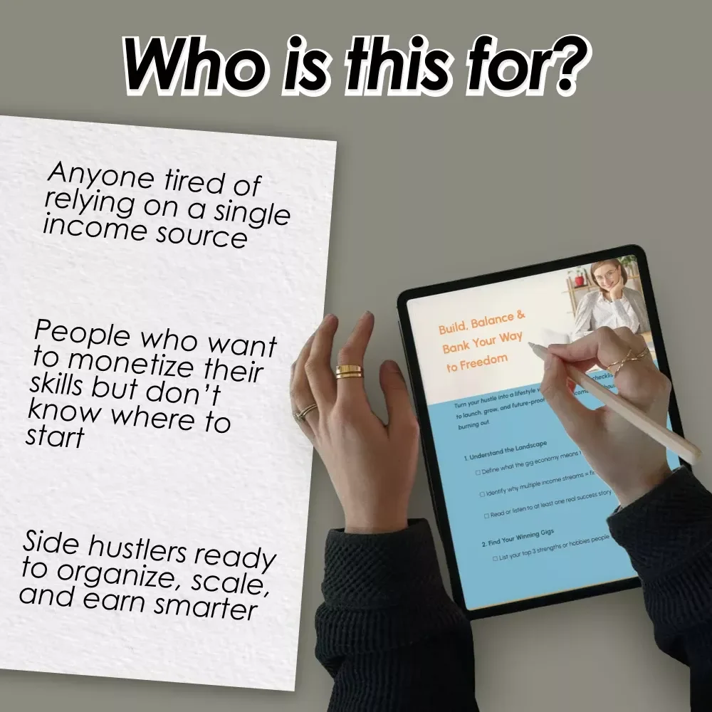 Build, Balance & Bank Your Way to Freedom – Gig Economy Checklist for Multiple Income Streams