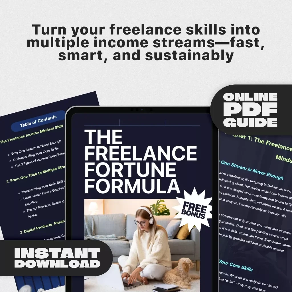 The Freelance Fortune Formula | Guide for Freelance Income Diversification, Passive Income & Service Expansion
