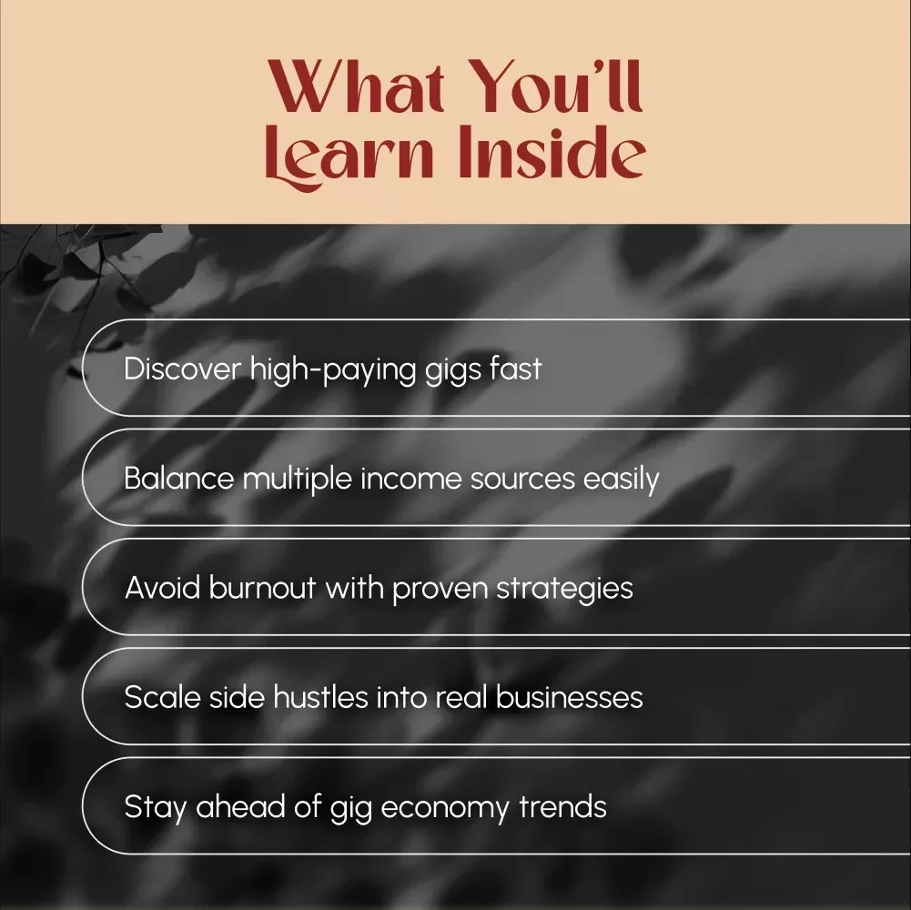 Smarter Gigs Bigger Pay – Ultimate Guide to Multiple Income Streams in the Gig Economy (Digital Download)