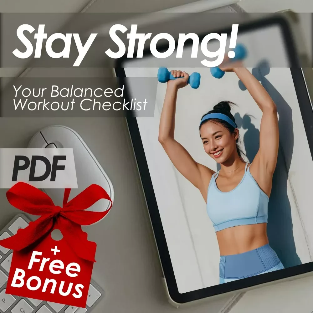 Your Balanced Workout Checklist: Stay Strong! | Balanced Workout Routine Guide | Fitness Planner | Strength & Cardio Tracker | Digital Download